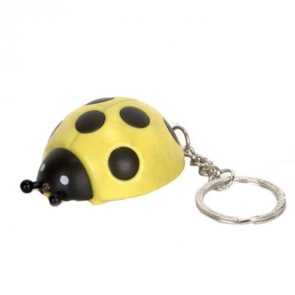 Sarı Uğur Böceği Işıklı Sesli Anahtarlık