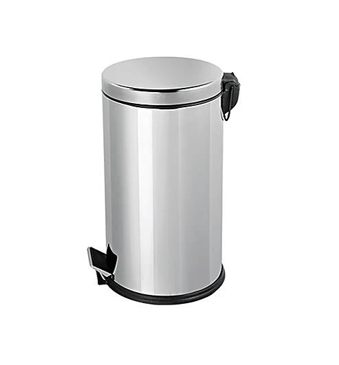 Omnisoft PLX3700-312 Krom Pedallı Paslanmaz Çöp Kovası 12 Lt