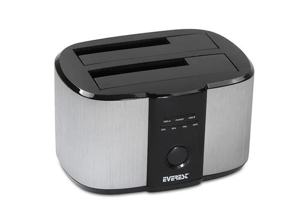 Everest HD3-540 2.5/3.5 İkili USB3.0 SATA III 6Gbps 4TB/6TB/8TB Docking Harddisk Kutusu