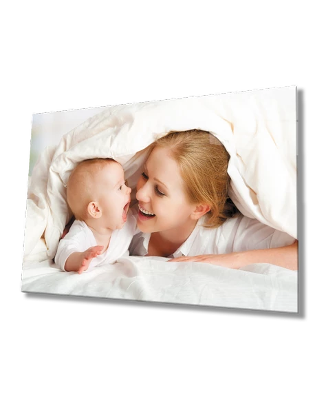 Anne Bebek Dekoratif ve Modern Cam Tablo   Mother Baby Table
