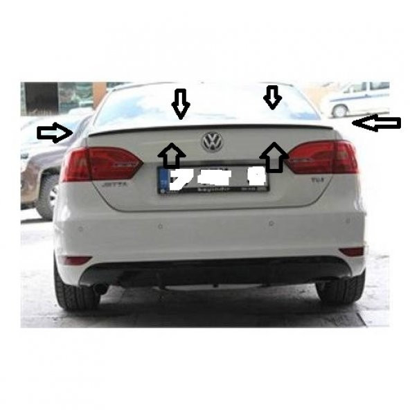 JETTA Spoiler Spoyler 2011-2017 Piano Black Bagaj üstü Spoyler F