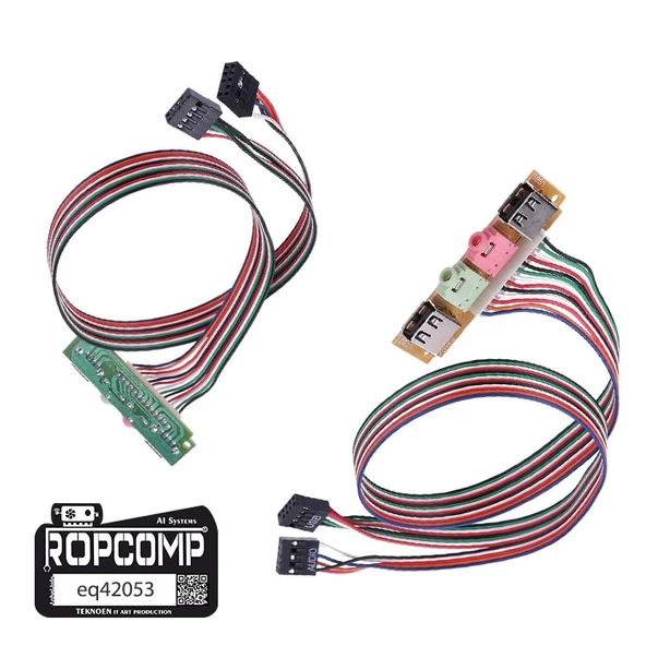 Ropcomp Pc Ön Panel 9 Pin Usb2 + 3.5mm Port Kulaklık + Mikrofon Kablosu