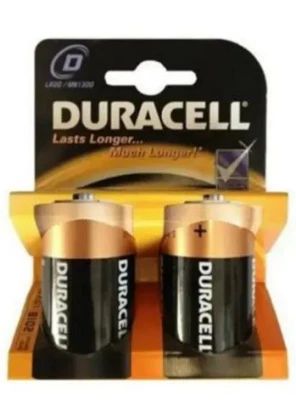 DURACELL LR20 D BÜYÜK  PİL 2Lİ KART