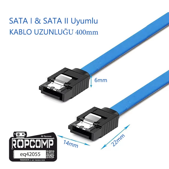 Ropcomp Harddisk Hdd SSD DVD Rom Sata3.0 Veri Kablosu 6.0 Gbps - 3