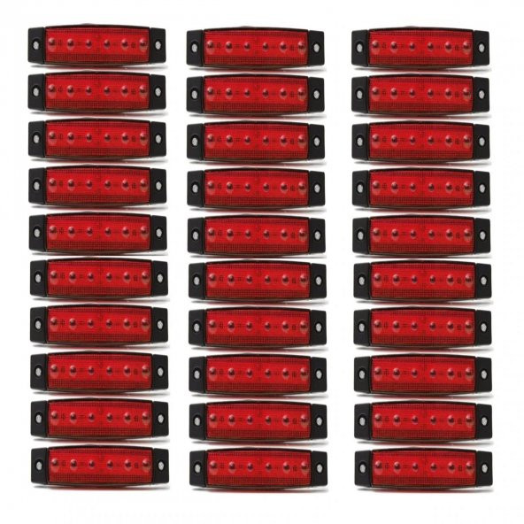 30 ADET KIRMIZI YAN İŞARET LAMBASI 12 VOLT - 1