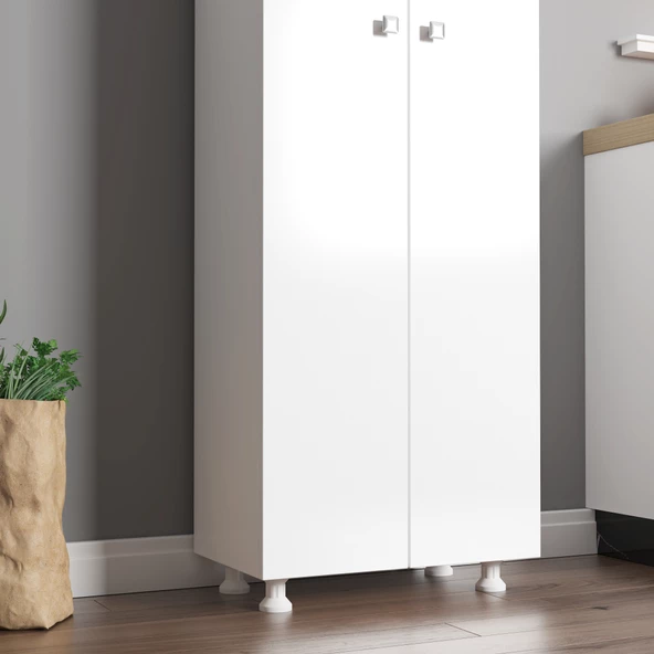Sakura Cordoba çok amaçlı dolap -Wood Beyaz-Minifiks Bağlantılı - 4