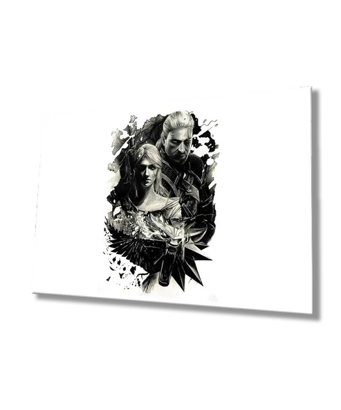 Siyah Beyaz İnsan Fotoğrafları Dekoratif ve Modern Cam Tablo ürün görseli