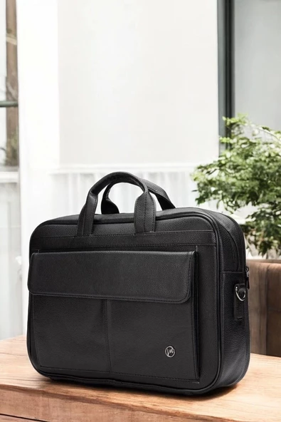Lüx Kaliteli 16-17" inç Siyah Laptop Bölmeli Evrak Çantası - 2
