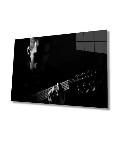 Siyah Beyaz İnsan Fotoğrafları Dekoratif ve Modern Cam Tablo ürün görseli