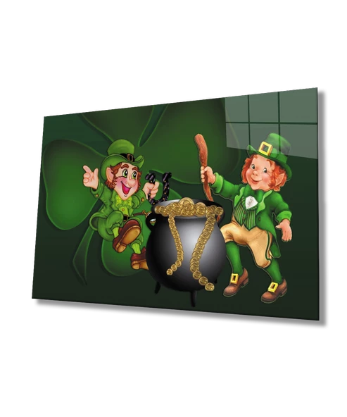 Yeşil Oyun Dekoratif ve Modern Cam Tablo   Green Game ürün görseli