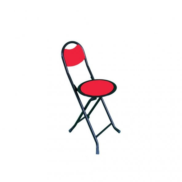 Katlanır Sandalye Kırmızı Metal