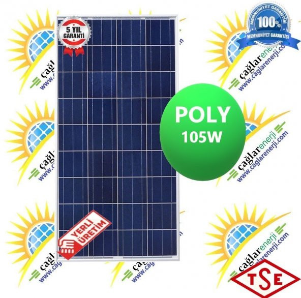 105 w watt Polykistal Güneş Paneli