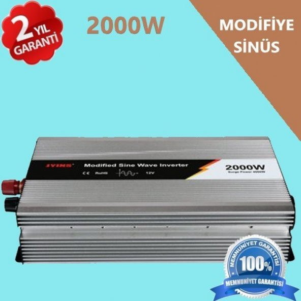 2000 w watt-12v Modifiye Sinüs İnverter