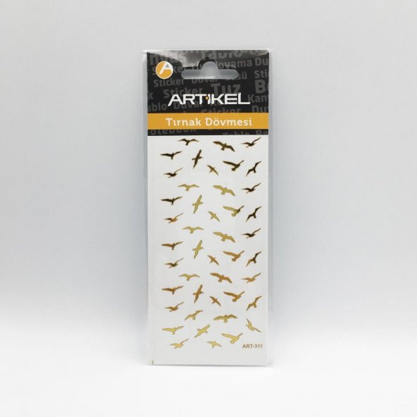 Kuşlar Metalik Tırnak Sticker, Nail Sticker, Nail Art - Resim 3