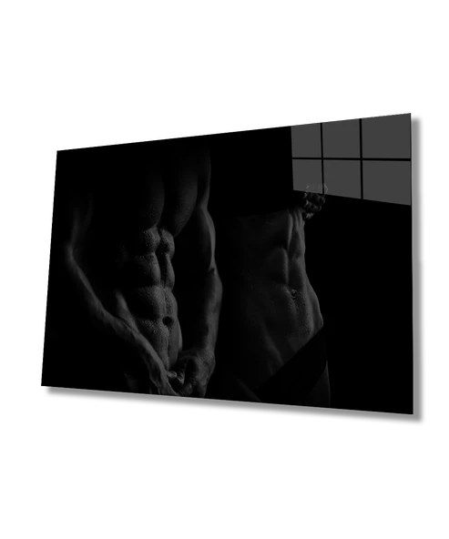 Spor Fıtnes Dekoratif ve Modern Cam Tablo   Sports Fitness ürün görseli