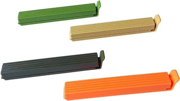 Çok Renkli Pratik Poşet Klipsi, Paket, Ambalaj, Torba, Çanta Kapatıcı Plastik Kilidi, Mandalı (Karışık)