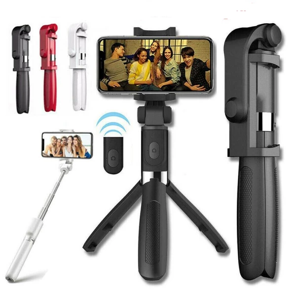 Selfie Stick L01 Bluetooth Kumandalı Selfie Çubuğu Tripod Monopod