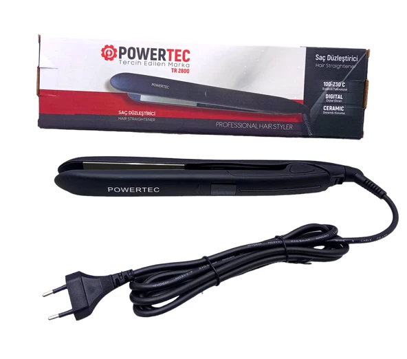 POWERTEC TR-2800 DİJİTAL SAÇ DÜZLEŞTİRİCİ SERAMİK 100°-230°C