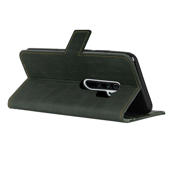Xiaomi Redmi Note 8 Pro Kılıf Kroko Desen Kapaklı Cüzdanlı - 11
