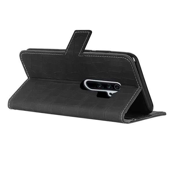 Xiaomi Redmi Note 8 Pro Kılıf Kroko Desen Kapaklı Cüzdanlı - 9