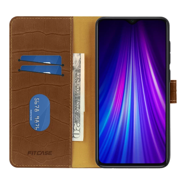 Xiaomi Redmi Note 8 Pro Kılıf Kroko Desen Kapaklı Cüzdanlı - 2
