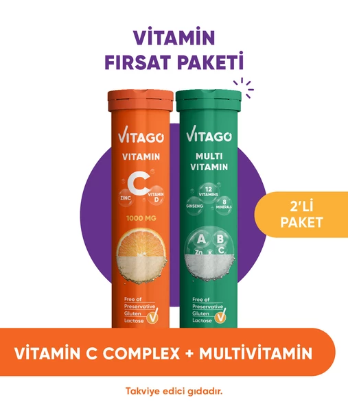 2li- Vitago Vitamin C+Multivitamin,20li Efervesan Tablet