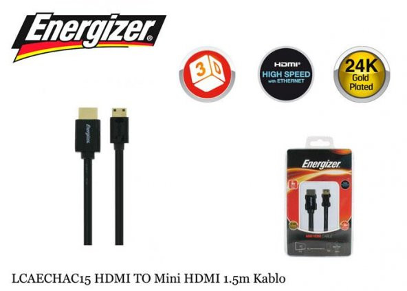 Energizer LCAECHAC15 2K/4K Full HD Hdmı to Mini Hdmı 1.5m Kablo - 3