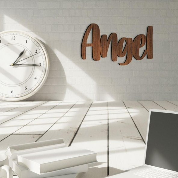 Angel MDF Duvar Yazısı 26x15,2cm