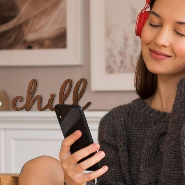 Chill MDFDuvar Yazısı 30x13cm