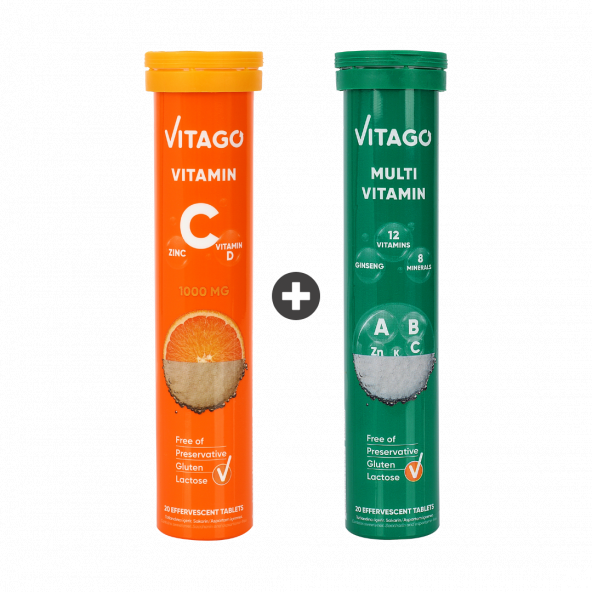 2li- Vitago Vitamin C+Multivitamin,20li Efervesan Tablet