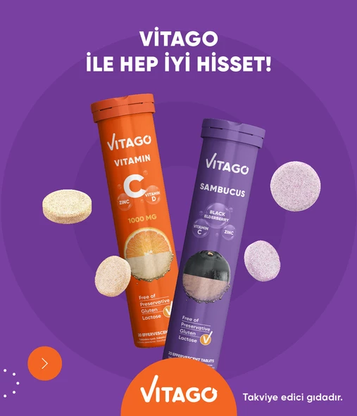 2li-Vitago Vitamin C+Sambucus, 20li Efervesan Tablet - 2