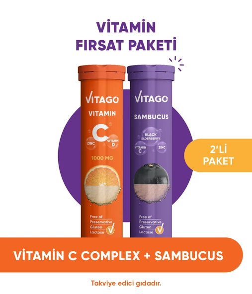 2li-Vitago Vitamin C+Sambucus, 20li Efervesan Tablet