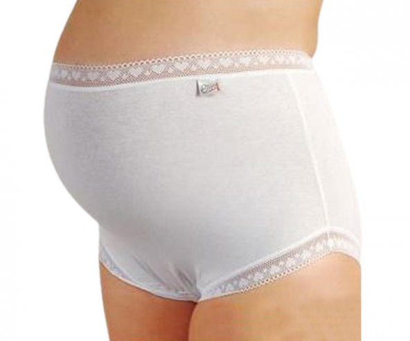 Elija Dantel Kenar Hamile Külot / Beyaz 1004 S