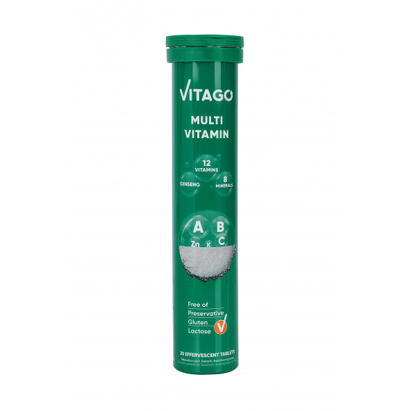 Vitago 20li ProMultivit Multivitamin, Multimineral Efervesan Tablet