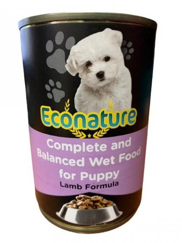 Econature Puppy Lamb Kuzu Etli Yavru Köpek Konservesi 400 Gr
