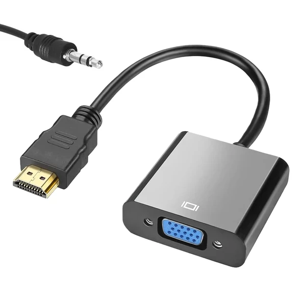 HDMI TO VGA ÇEVİRİCİ ADAPTÖR SES ÇIKIŞLI