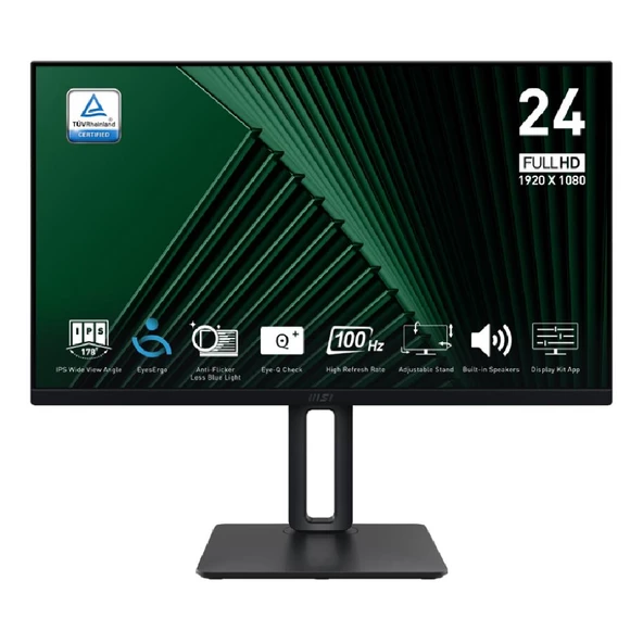 MSI  23.8 PRO MP245PG 1920x1080 FHD 16:9 FLAT VA 100HZ 1MS ADAPTIVE-SYNC MONITOR