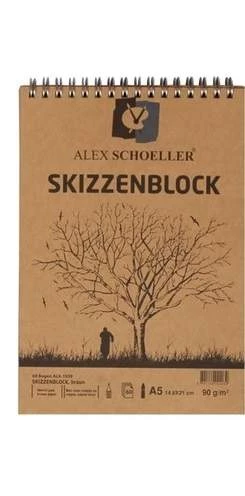 Alex Schoeller Kraft Spiralli Eskiz Blok 90gr A5 60 Yaprak