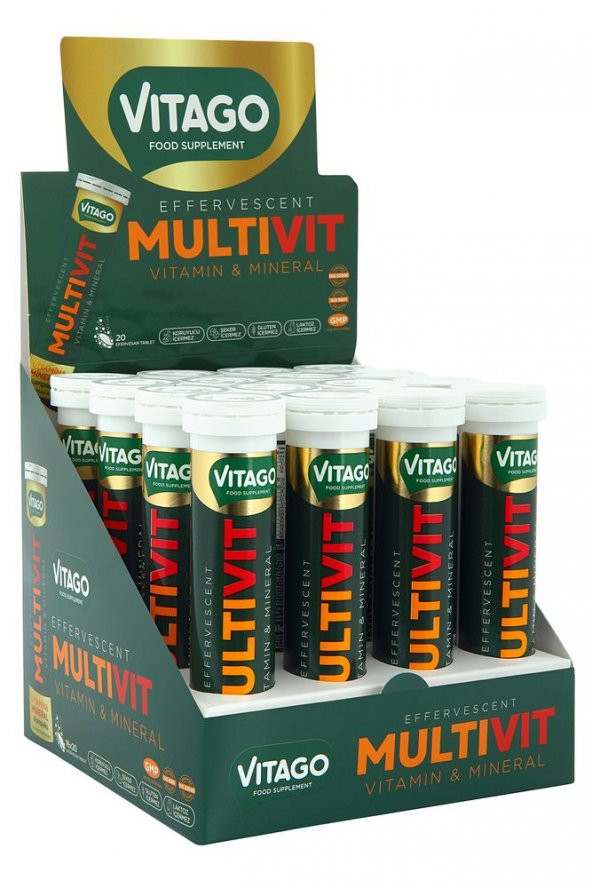 16lı Kutu - Vitago Multivitamin Efervesan Tablet
