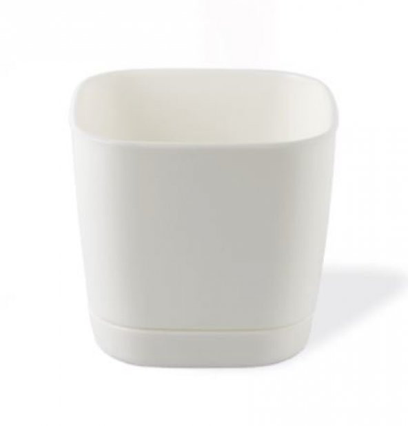 Beyaz Dekoratif Saksı-5 Adet - 2