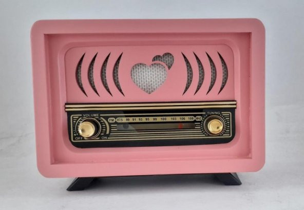 Otantik Çarşı Nostaljik Radyo Pembe Renk  Aşiyan 2 - 2