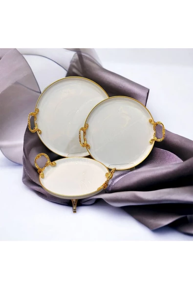 Eslim 3 sunum servis tabaklar gold - 2