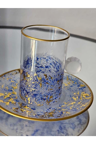 Turkish Store İstanbul 18 Parça Çay Bardak Mırra Takım - 3