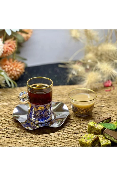 Eslim 18 PARÇA ÇAY FİNCAN BARDAĞI VE MIRRA SETİ - 2