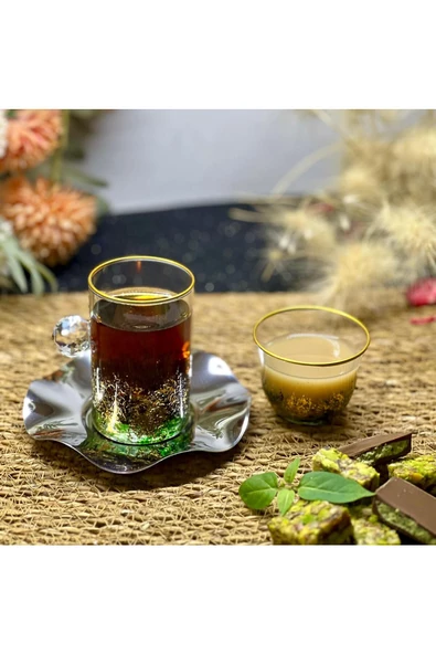 Eslim 18 PARÇA ÇAY FİNCAN BARDAĞI VE MIRRA SETİ - 2