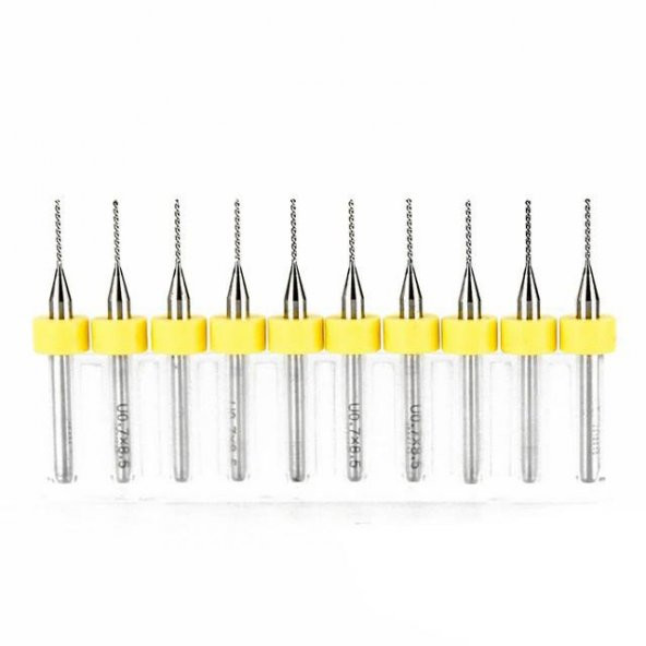 10 Parça 0.7 Mm Dremel Karbür Delme Mikro Matkap Ucu