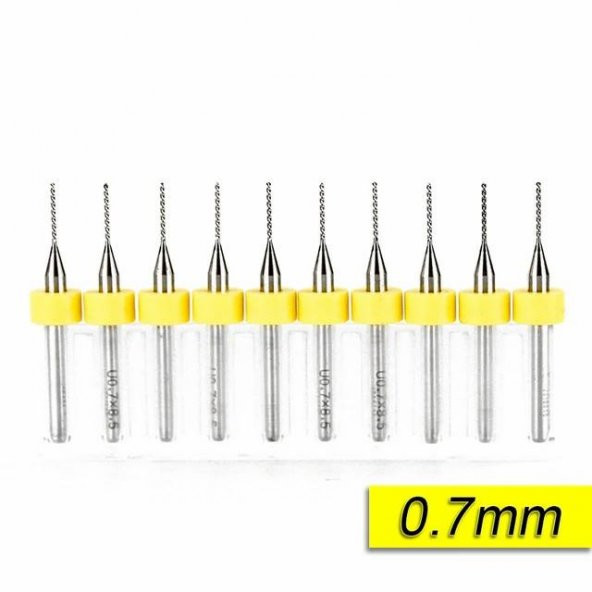 10 Parça 0.7 Mm Dremel Karbür Delme Mikro Matkap Ucu - 2