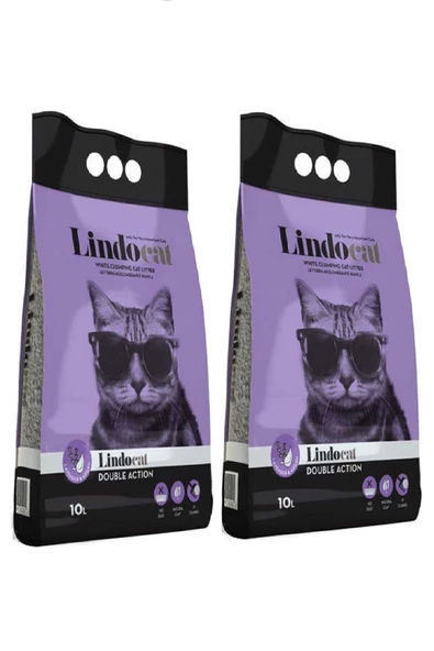 Lindo Cat  Lavanta Kokulu İnce Tane Kedi Kumu 10 Lt X 2 Adet