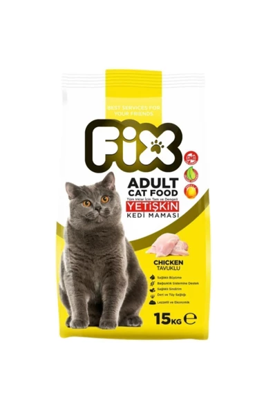 Fix  Tavuklu Yetişkin Kedi Maması 15 Kg