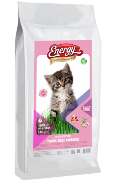 Energy  Cat Food ® Tavuklu Yavru Kedi Maması - 15kg